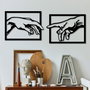Wallity Hands Escultura de Pared de Metal Negra (2 Piezas)